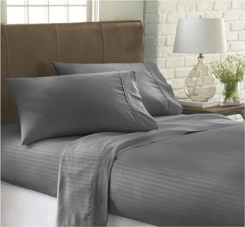Miniatura 18 de ienjoy Home - Juego de sábanas de 4 piezas con estampado a cuadros en relieve, color crema 2-Crema a cuadros