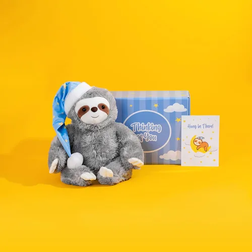 Miniatura 5 de Thoughtful - Animal de peluche de perezoso – Juguete suave de algodón de 16 pulgadas, regalo de paquete de cuidado para niños, adolescentes y adultos