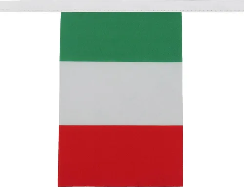 Miniatura 2 de AZ FLAG Bandera Italia 39.4 ft BUNTING 20 banderas 18'' x 12'' - Banderas de cuerda italiana 11.8 x 17.7 in