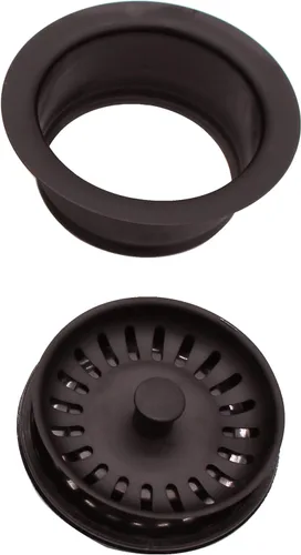 Miniatura 10 de Westbrass CO2165S-12 Combo PACK 3-1/2 pulgadas estilo poste grande cesta fregadero cocina colador y desagüe de eliminación de residuos con colador