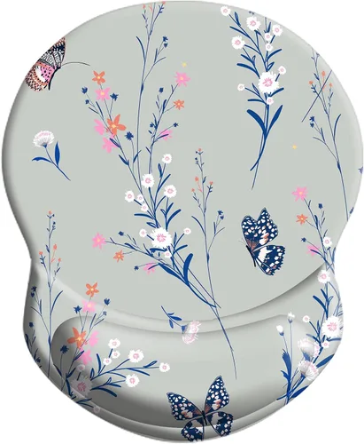 Miniatura 36 de Alfombrilla de mouse ergonómica con soporte para muñeca, cómoda alfombrilla de mouse para computadora con base de poliuretano antideslizante