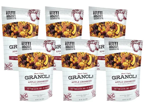 Miniatura 13 de NutHouse! Granola Company - Granola de receta original prémium Certificado sin gluten, sin OMG, Kosher Vegana, sin soja Bolsa de 12 onzas