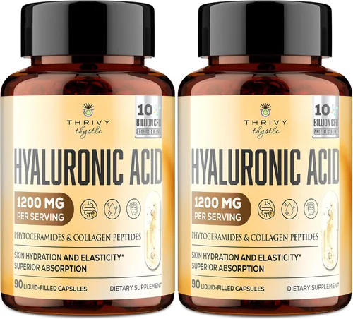 Miniatura 8 de Cápsulas de ácido hialurónico 19 en 1 – Ácido Hylunárico 1200 mg, con péptidos de colágeno, vitamina C, fitoceramidas – para piel, ojos