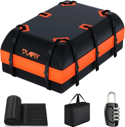 APTY Bolsa de carga para techo de automóvil de 21 pies cúbicos, portaequipajes blando para techo para todos los vehículos con o sin parrillas - con