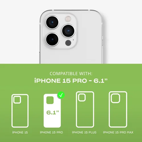 Miniatura 3 de Tech21 Evo - Funda transparente para iPhone 15 Pro, compatible con MagSafe, funda de protección contra impactos, transparente