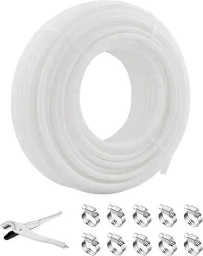 Miniatura 9 de Tubería PEX de 1/2 pulgada, 100 pies, 2 rollos, tubería PEX EVOH Pex-B, sin barrera de oxígeno, duradero, a prueba de fugas, flexible para líneas