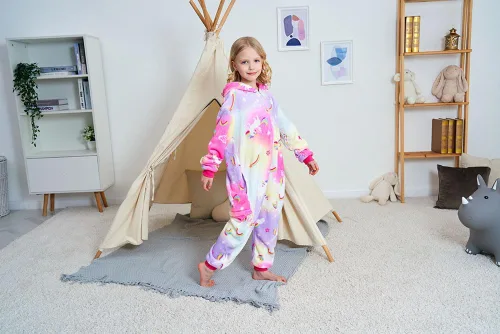 Miniatura 9 de Pijama de unicornio unisex para niños, enteritos para disfraz, Halloween