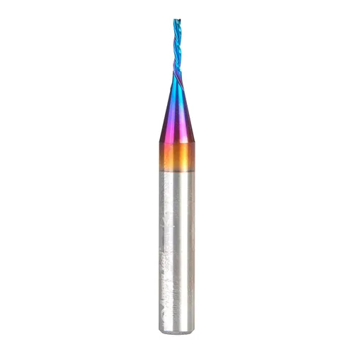 Miniatura 7 de Amana Tool Broca de carburo sólido para corte en espiral 2D/3D, 46292-K, fondo plano 0.10 grados A x 1/8 D x 1-3/32 x 1/4 Sh x 2-½ pulgadas de largo