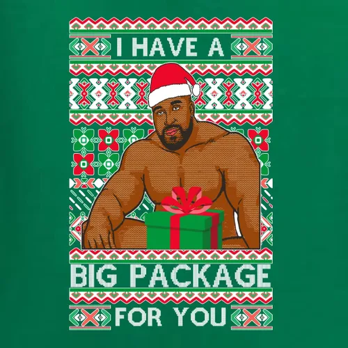 Miniatura 2 de I have a Big Package Meme Barry Wood - Suéter de Navidad feo unisex con cuello redondo