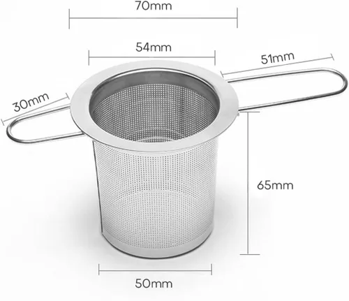 Miniatura 8 de Infusor de té, filtros de malla fina más empinados de acero inoxidable, colador de té de gran capacidad con mango y tapa plegables, colgar