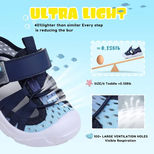 Miniatura 2 de JOINFREE Zapatos de agua para niños y niñas, transpirables, Qucik, tenis de agua seca, sandalias deportivas de playa, ligeras, descalzas, flexibles