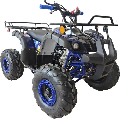 Miniatura 6 de HHH ATV de 125 cc con gas inverso para jóvenes, niños grandes, ATV Quad 4 ruedas con luces LED y neumáticos grandes y llantas a juego