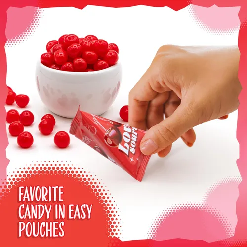 Miniatura 6 de Cherry Sours 36 mini paquetes Caramelos masticables a granel envueltos individualmente Bolas de cereza agria Caramelo antiguo para cuencos