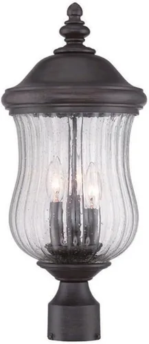 Acclaim 39717BC Bellagio Collection - Farol de poste para exteriores, 3 luces, color negro coral
