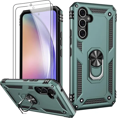 Miniatura 10 de LUMARKE Funda para Galaxy A51 4G con protector de pantalla, supera los 16 pies, probada en caídas, de grado militar, con soporte de anillo Rojo