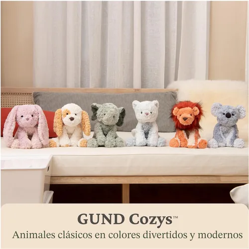 Miniatura 7 de GUND - Animal de peluche de la colección Cozys, conejo para decoración de primavera, conejo de peluche para edades de 1 año en adelante, rosa, 10