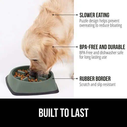 Miniatura 2 de GORILLA GRIP® Tazones patentados de alimentación lenta sin BPA, juguete interactivo para perros y gatos, enriquecimiento de entrenamiento Salvia