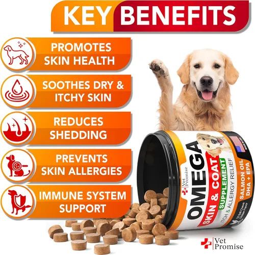 Miniatura 2 de Omega 3 para perros - Suplemento para la piel y el pelaje - Gomitas de aceite de pescado para perros - Alivio de alergias y picazón - Suplemento
