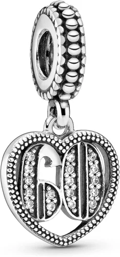 PANDORA Jewelry - Colgante de circonita cúbica de 60 años de amor en plata de ley Metal Circonita cúbica
