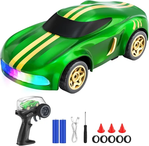 Miniatura 8 de Auto de Deriva RC, 1/64 Mini Autos RC de Deriva 4WD Micro Auto de Control Remoto con Luces LED e Interruptor de Velocidad, Juguetes de Autos Ideales