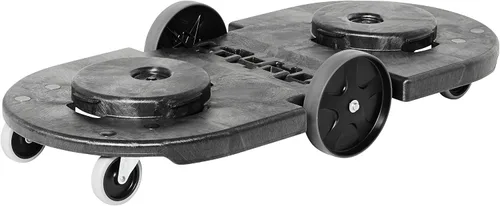 Miniatura 11 de Rubbermaid Commercial Products Brute Twist on/Off Carretilla Redonda, Negro, Para Usar con Bote de Basura BRUTE, Paquete de 2