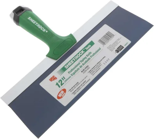 Miniatura 3 de USG Sheetrock Pro - Cuchillo de cinta para paneles de yeso, acero azul con mango de agarre suave y extremo de martillo (hoja de 10 pulgadas)