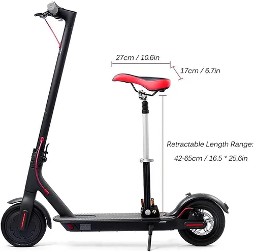 Miniatura 2 de Asiento de scooter eléctrico apto para Xiaomi M365 / 1S / Lite/Pro, Aovopro ES80, Razor C25 Sillín de scooter eléctrico ajustable con función