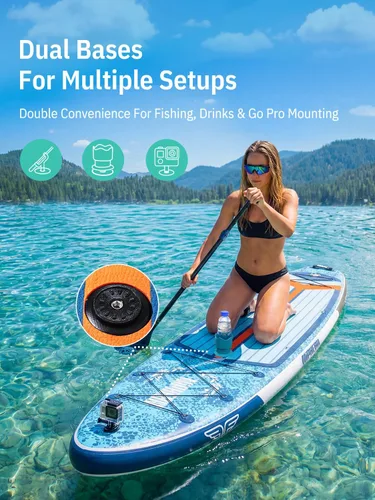 Miniatura 5 de Niphean Tabla de remo inflable (extra grande) para 2+1 personas/familia, capacidad de 500 libras, tabla de remo con accesorios de SUP, tabla de remo