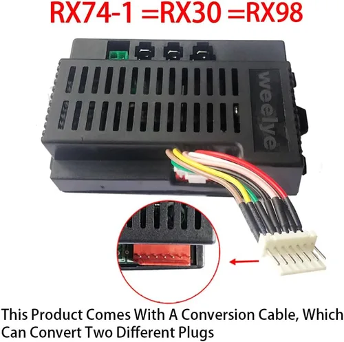 Miniatura 4 de WEELYE RX30 - Juego de caja de control remoto para niños de 24 V, 2.4 G, control remoto Bluetooth, RX74-1, 24V, transmisor de placa base, accesorios