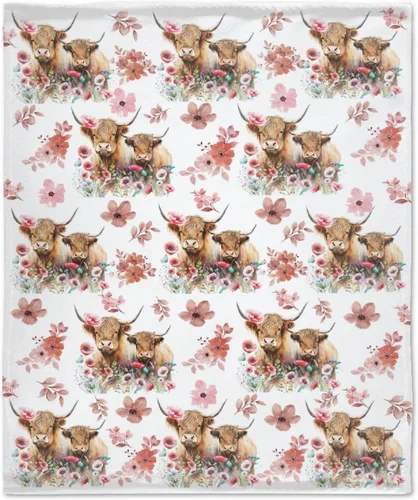 Miniatura 27 de Manta de franela de vaca para regalo, ultra suave y acogedora, manta de forro polar ligera y mullida, manta de felpa cálida para sofá, cama, 30 x 40