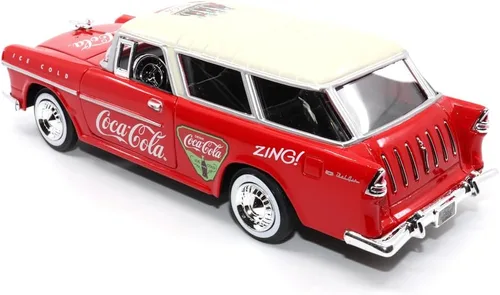 Miniatura 5 de Motor city classics Coca-Cola 1955 Chevy Nomad 1:24 Modelo a Escala Diecast Collectible 424057