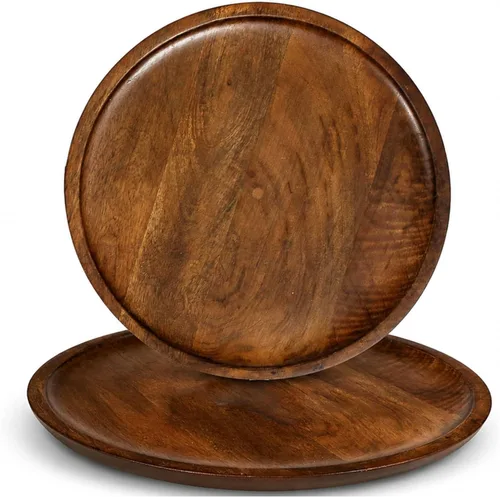 Miniatura 9 de Plato de servir, plato de madera de mango, platos únicos de madera de mango, platos hechos a mano de primera calidad, elegantes platos de servir