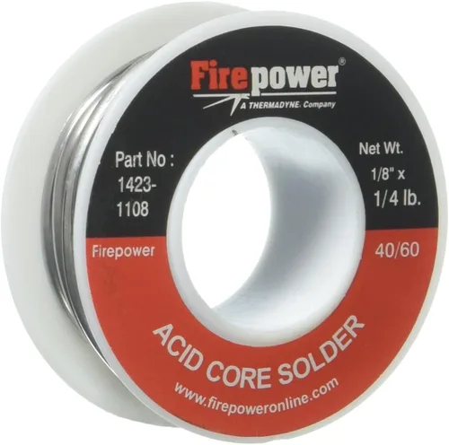 FirePower - FPW1423-1108 FirePower 1423-1108 Soldadura de núcleo de flujo ácido 40/60, 1/8 pulgadas x 1/4 libras