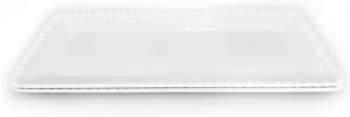 Miniatura 5 de KX-WARE Juego de 2 bandejas de melamina de 17 pulgadas, color blanco y rectangular, 100% melamina, aptas para lavavajillas, sin BPA