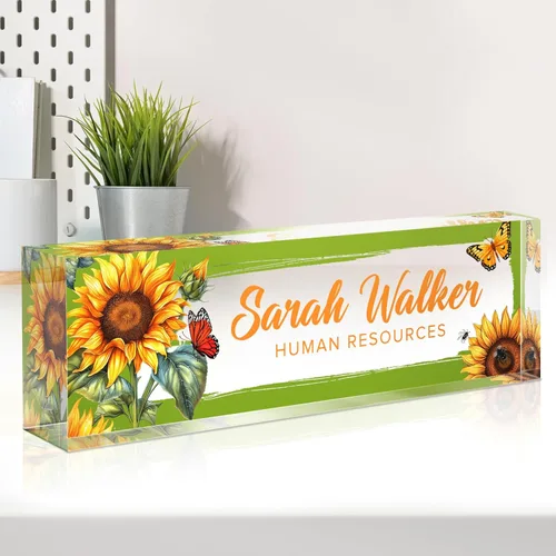 Miniatura 16 de Placa de nombre personalizada para escritorio, placa de nombre de escritorio personalizada, decoración de oficina para mujeres y hombres, accesorios