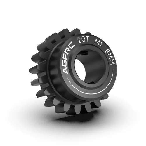 AGFRC Engranaje de motor de piñón de acero endurecido 8MM MOD1 20T RC para carreras de alta velocidad y aplicación de carreras de arrastre Parte de