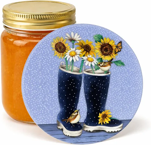Miniatura 10 de Andreas Jo-86 - Abrelatas de silicona, girasol – Agarre de tapa antideslizante de 6.25 pulgadas y pelador de ajos, apto para alimentos