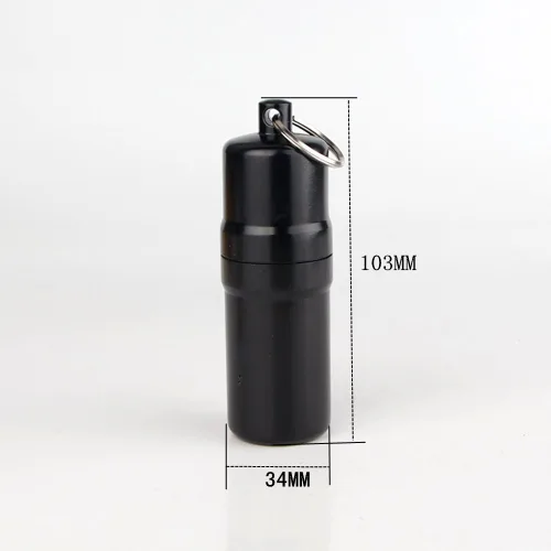 Miniatura 5 de Caja conjunta, soporte de aluminio para cigarrillos con llavero Caja de bolsillo redonda impermeable para cigarrillos