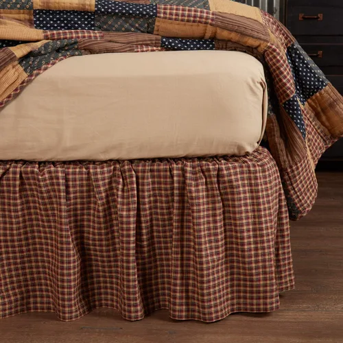 Miniatura 2 de VHC Brands Falda de cama individual con parche patriótico 39x76x16