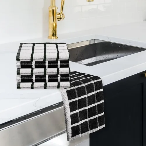 Miniatura 357 de Urban Villa Toallas de cocina 100% algodón para cocina (juego de 6) 20"x30" toallas de cocina altamente absorbentes, juego de ropa de cocina