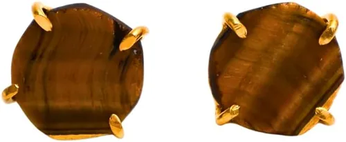 Miniatura 26 de Gempires Natural Raw Prong Setting Stud Earrings, 8-10 mm Crystals Earring, Handmade Jewelry, Gift for Her
