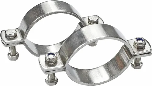 Miniatura 8 de AKIHISA 2 abrazaderas de tubo plano rígidas de acero inoxidable 304 de 1.496-1.575 in de rango de 1.496-1.575 in, abrazadera de tubo inoxidable