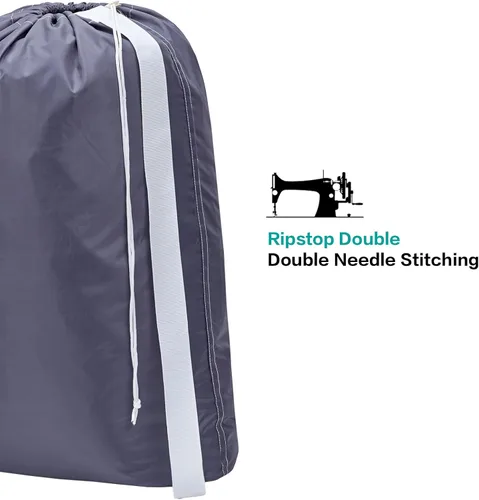 Miniatura 4 de HOMEST Bolsa de Lavandería de Nylon XL con Correa, Organizador Grande de Ropa Sucia, Se Ajusta Fácilmente a un Cesto o Canasta de Ropa, Puede