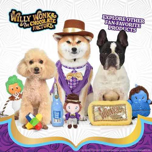 Miniatura 6 de WILLY WONKA Pets Wonka Bar - Juguete de cuerda dorada de peluche para boletos – Juguete multisensorial de lujo para mascotas, regalos de moda