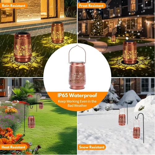 Miniatura 4 de Lámpara Solar de Linterna para Exterior Impermeable, Decoraciones de Jardín, Regalos de Navidad y Cumpleaños para Mujeres, Mamá, Abuela, Decoración