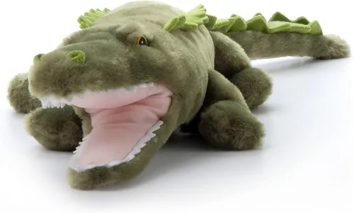 Miniatura 2 de The Petting Zoo Peluche de cocodrilo, regalos para niños, animales salvajes del zoológico Onez, juguete de peluche de cocodrilo de 22 pulgadas