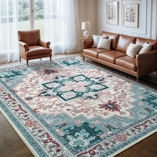 Miniatura 21 de Lofus 8x10 Alfombras de área para sala de estar, alfombra de área lavable, alfombras para dormitorio, cocina, alfombra vintage boho, alfombra suave