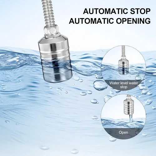 Miniatura 5 de 2pcs Stainless Steel Auto Water Float Valve 1/2" Thread for Water Tank Level Control, Automatic Shut-off Float Valve for Pool, Stock Tank, and