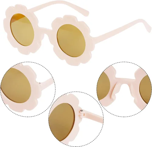 Miniatura 3 de 8 lentes de sol, gafas de sol redondas en forma de flor para accesorios de fiesta, regalos divertidos