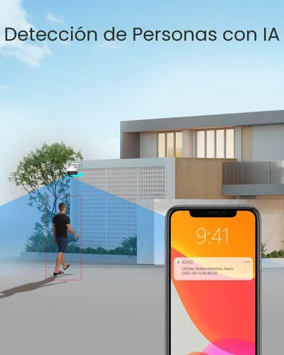 Miniatura 4 de EZVIZ Cámara de seguridad 360° para exteriores, cámara WiFi para seguridad del hogar, cámara de vigilancia, sin suscripción con detección